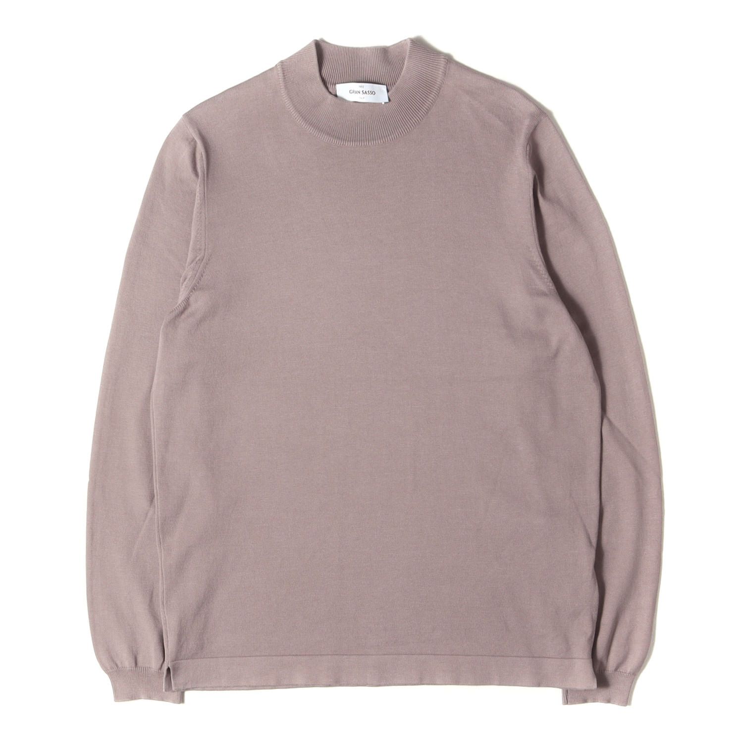 GRAN SASSO グラン サッソ ニット トープ サイズ:48 | 23AW モックネック コットンニット セーター (58108 18120) | イタリア製 | トップス プルオーバー【メンズ】【中古】【美品】【K4643】 美品】GRAN SASSO グラン サッソ ニット トープ サイズ:48 | 23AW