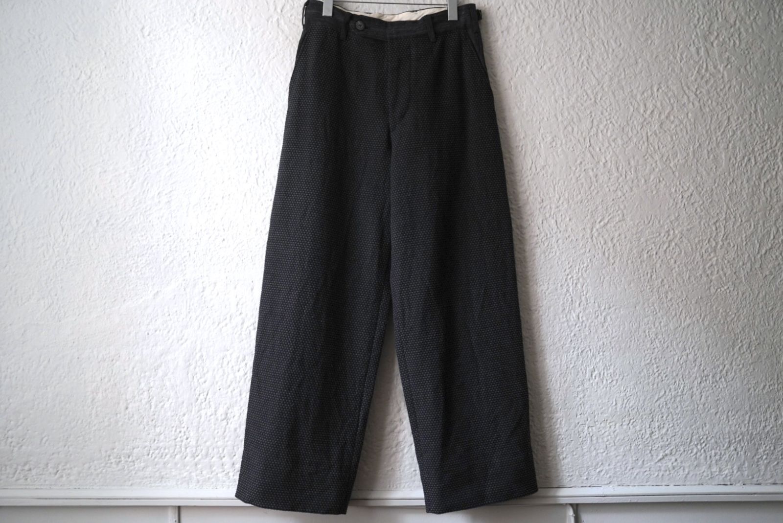 25AW PANTS034 No Pleated Wide Pants Sashiko 刺し子トラウザーズパンツ / calmlence(カームレンス)