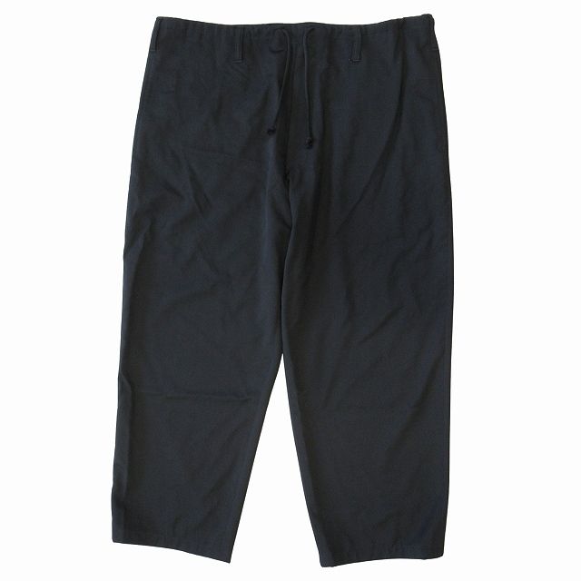 ヨウジヤマモトプールオム ウールギャバ 100番 ワイドスラックス パンツ 黒 ヨウジヤマモトプールオム パンツ ランダムタックワイド ウールギャバ