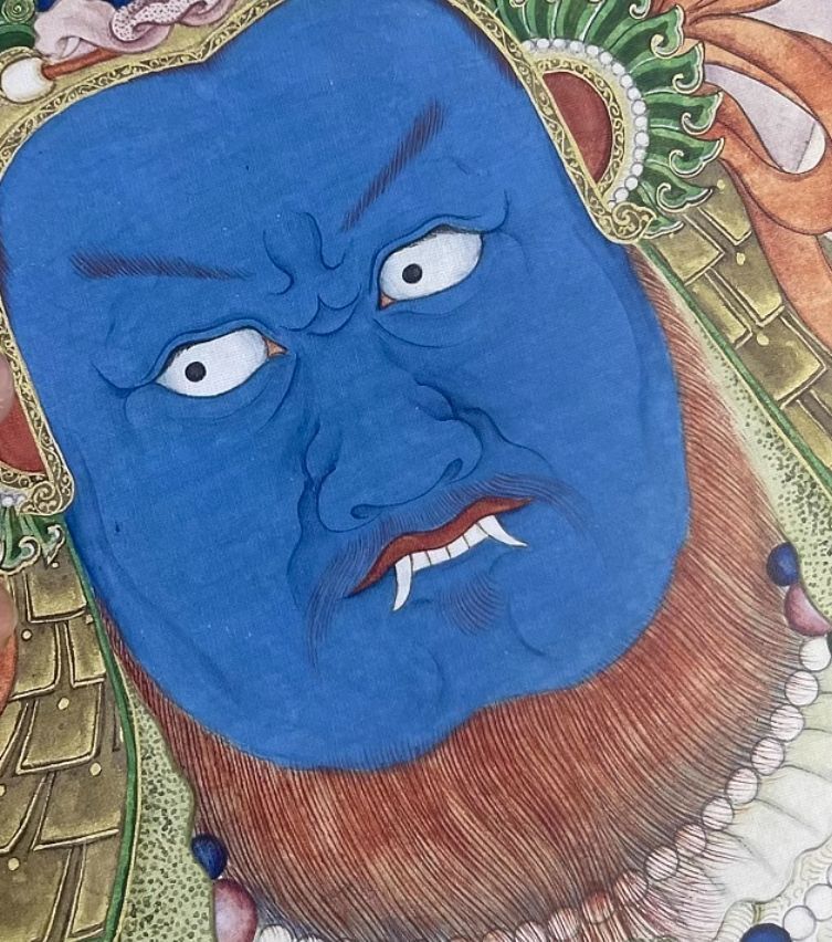 清 姚文瀚 四天王 仏像 掛画 工筆 仏画奉納掛け軸縦幅 東洋画 国画 4個