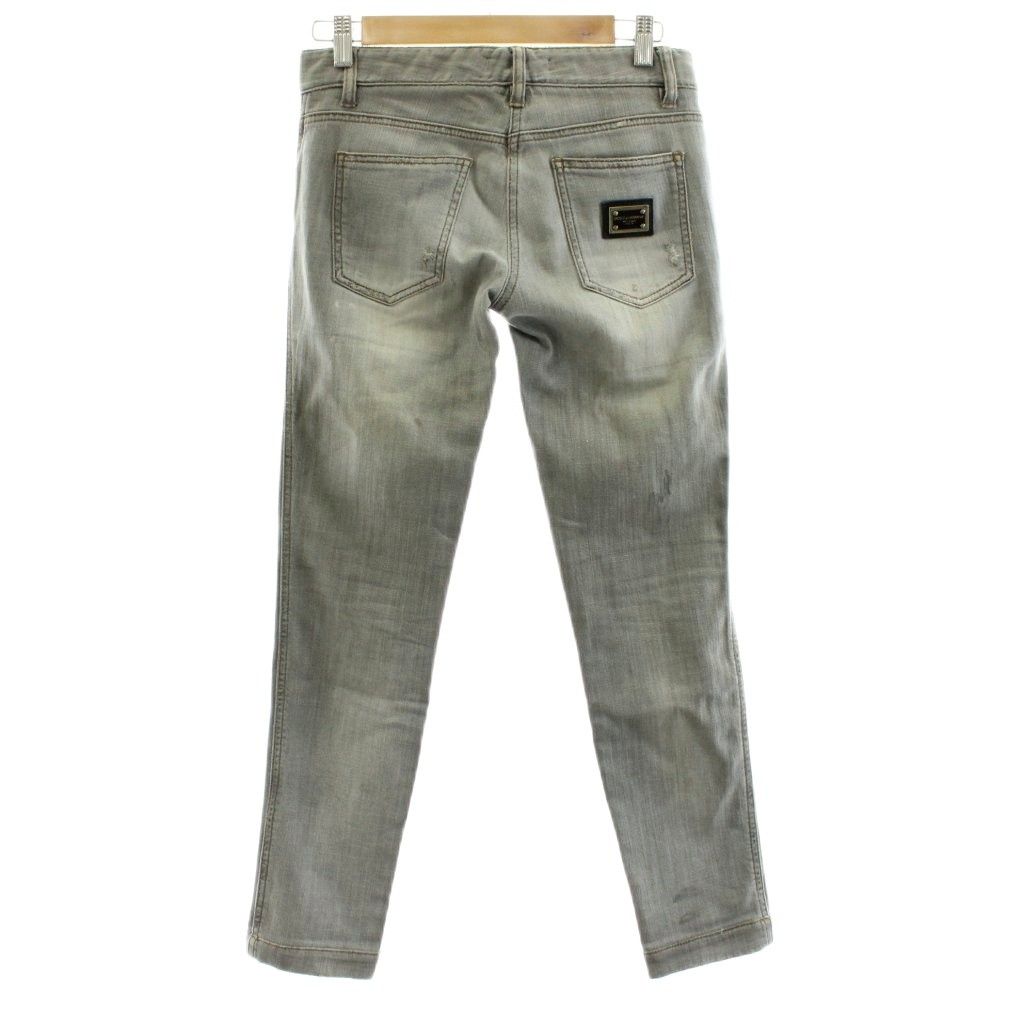 ドルチェ&ガッバーナ スキニー ドルチェ＆ガッバーナ Dolce & Gabbana ロゴ装飾スキニーデニムパンツ