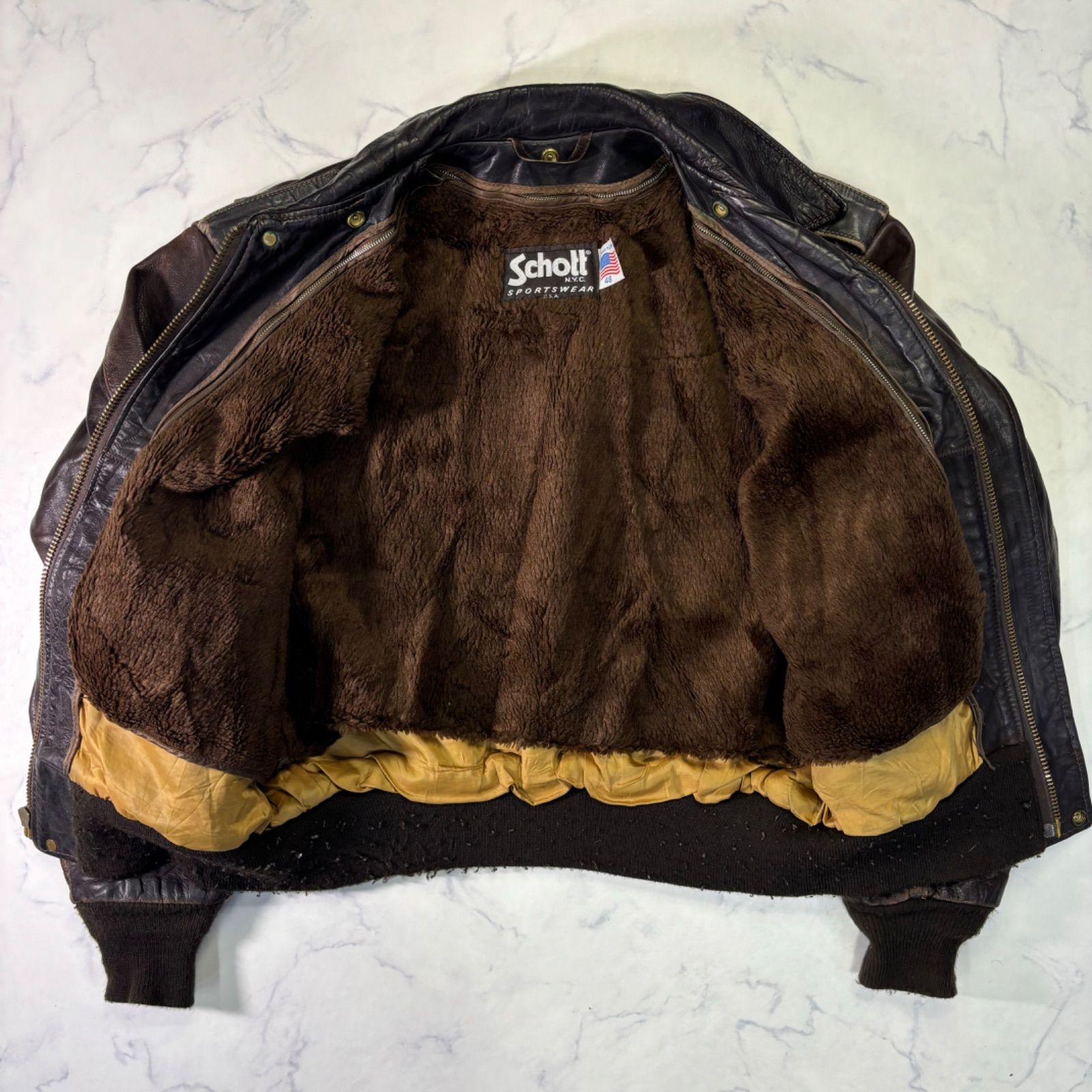 Schott ショット 80s ビンテージ A-2タイプ レザージャケット フライト