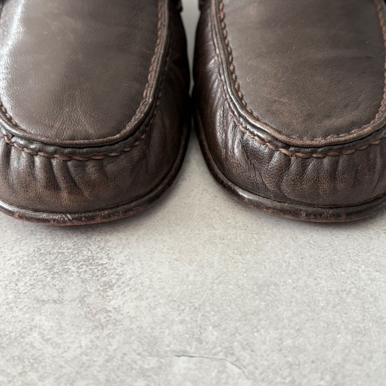 Christian Dior ローファー 革靴 日本製 CD038 ヴィンテージ ダーク