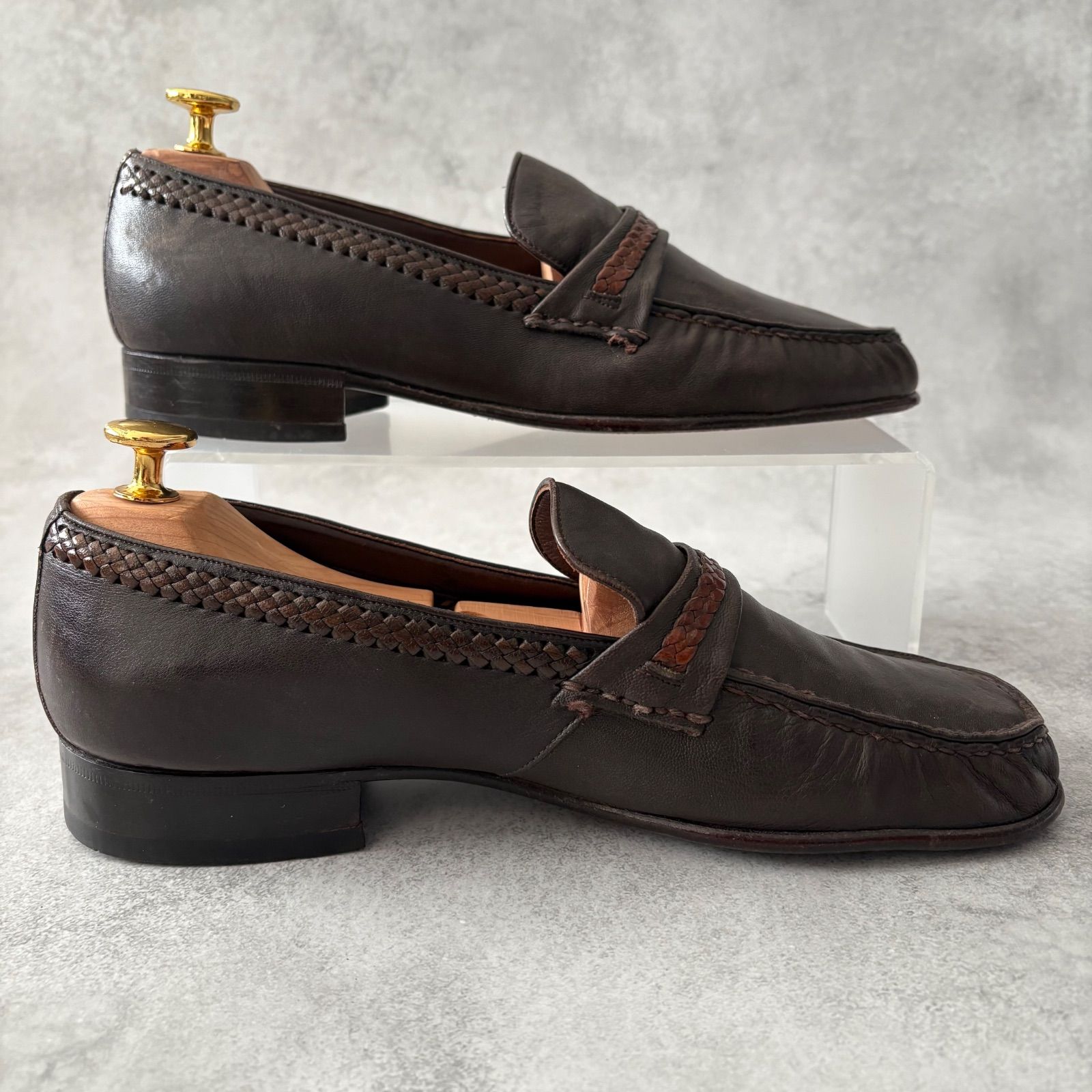 Christian Dior ローファー 革靴 日本製 CD038 ヴィンテージ ダーク