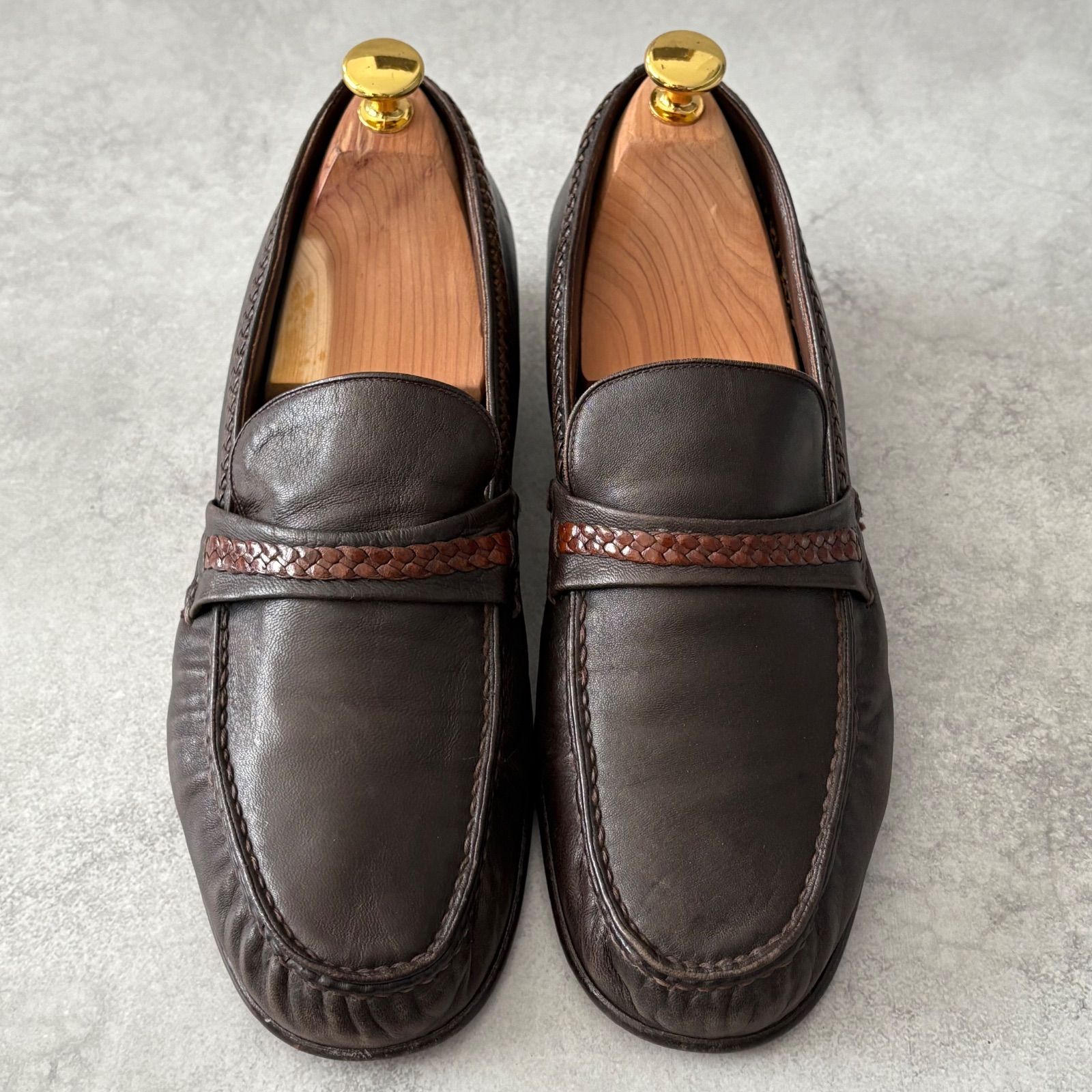 Christian Dior ローファー 革靴 日本製 CD038 ヴィンテージ ダーク