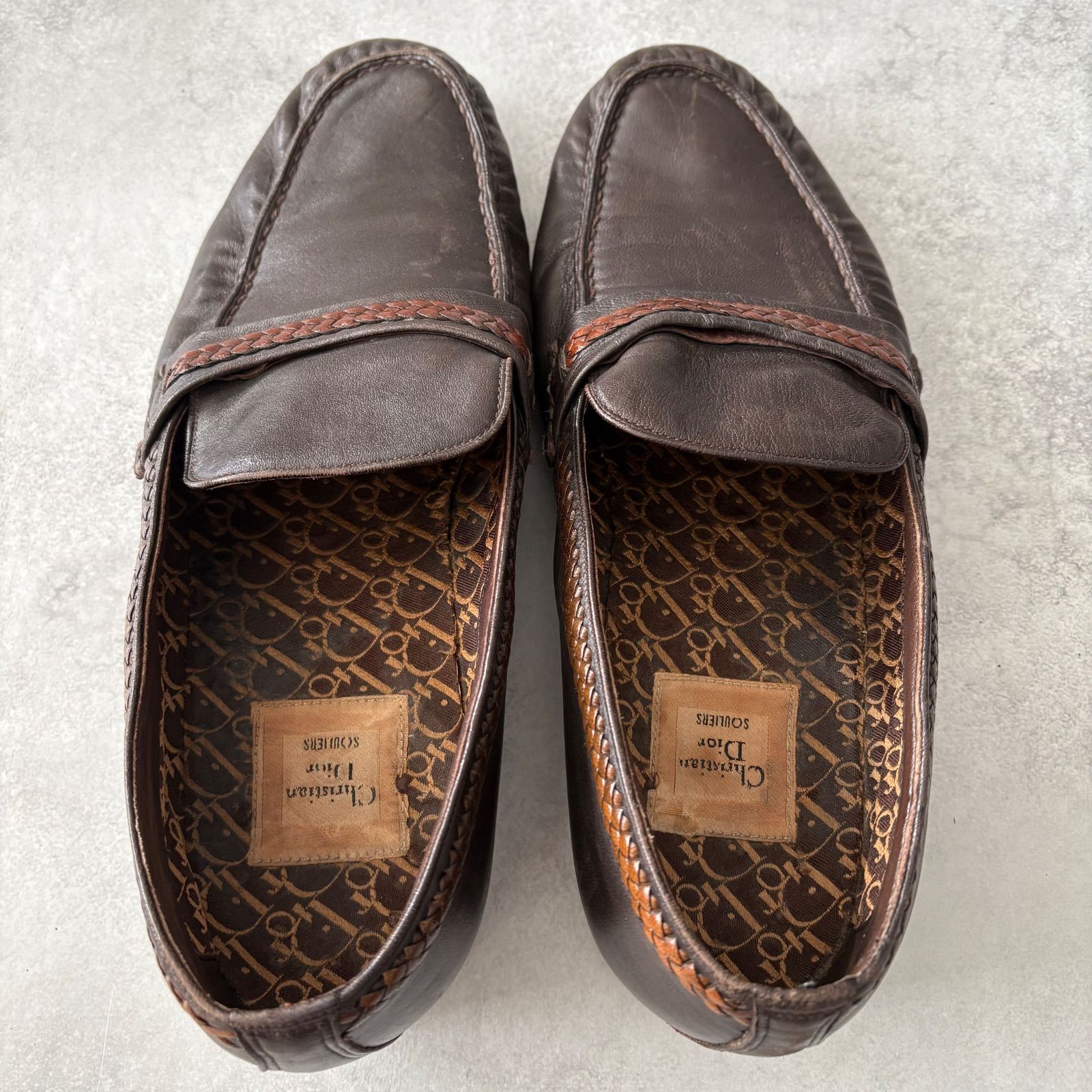 Christian Dior ローファー 革靴 日本製 CD038 ヴィンテージ ダーク