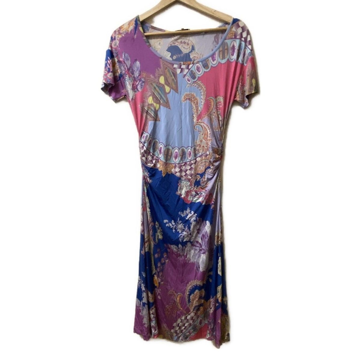 ETRO エトロ　ワンピース ベルト付き　総柄　ペイズリー柄　44 289453-1.jpg