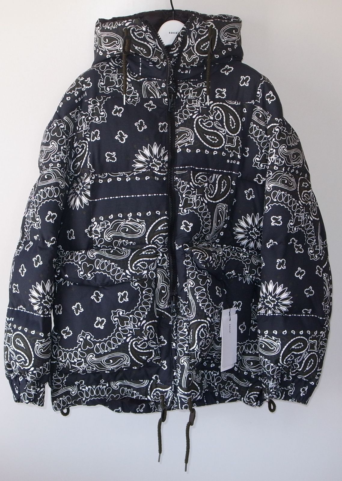 sacai bandama Padded Blouson 中綿 バンダナ パデッドジャケット navy