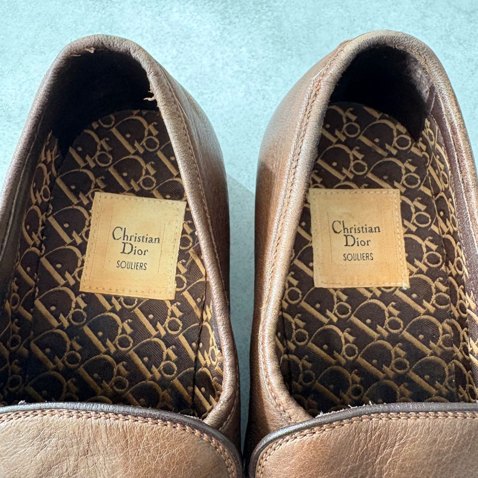 ディオール CD 220 日本製 ローファー 革靴 ヴィンテージ ブラウン 茶