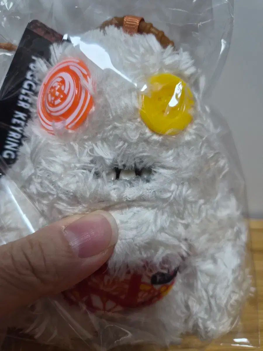 ファーコメントリング ぬいぐるみ キーリング ぬい 白 - メルカリ