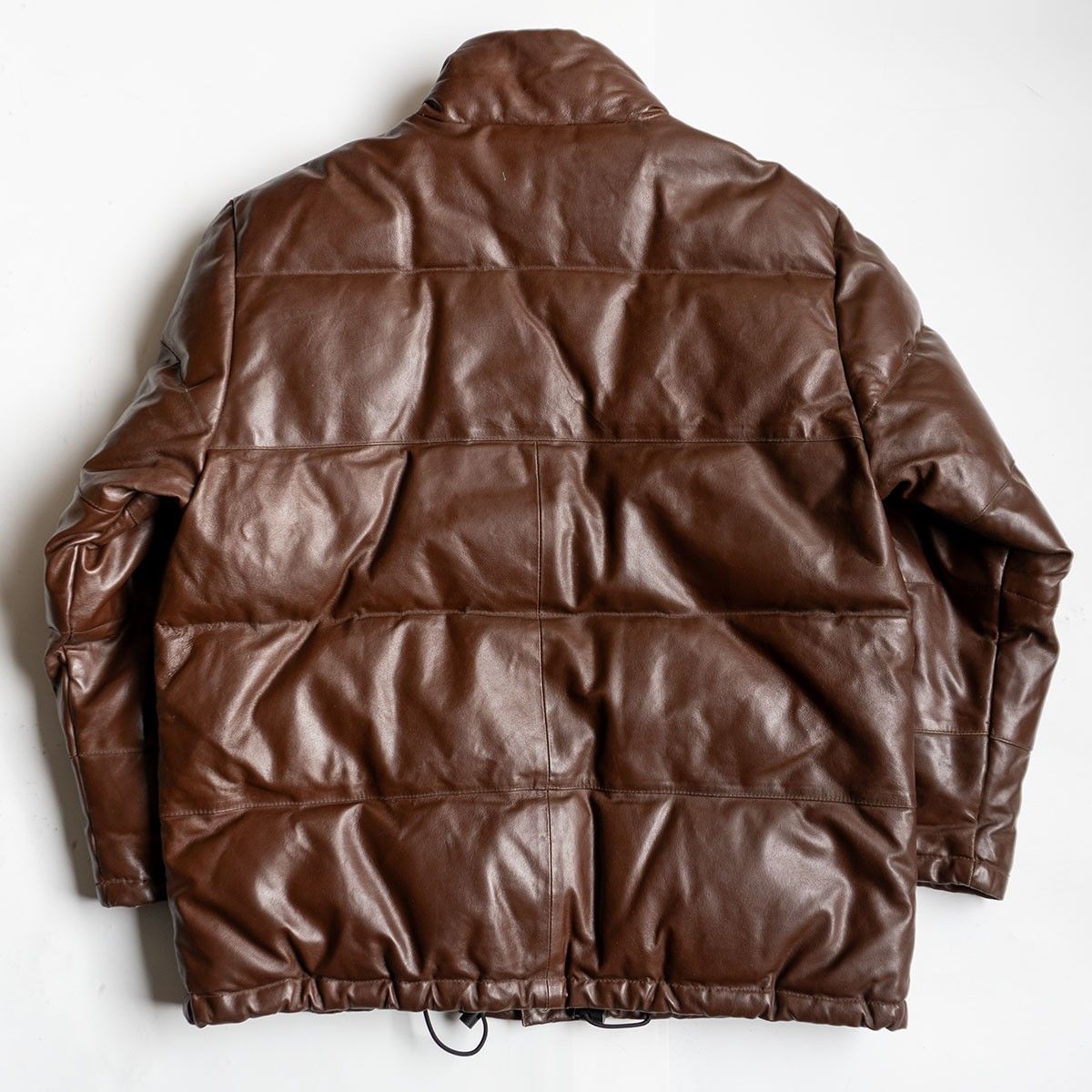 美品】AVIREX【レザー ダウン ジャケット】L ブラウン アヴィレックス