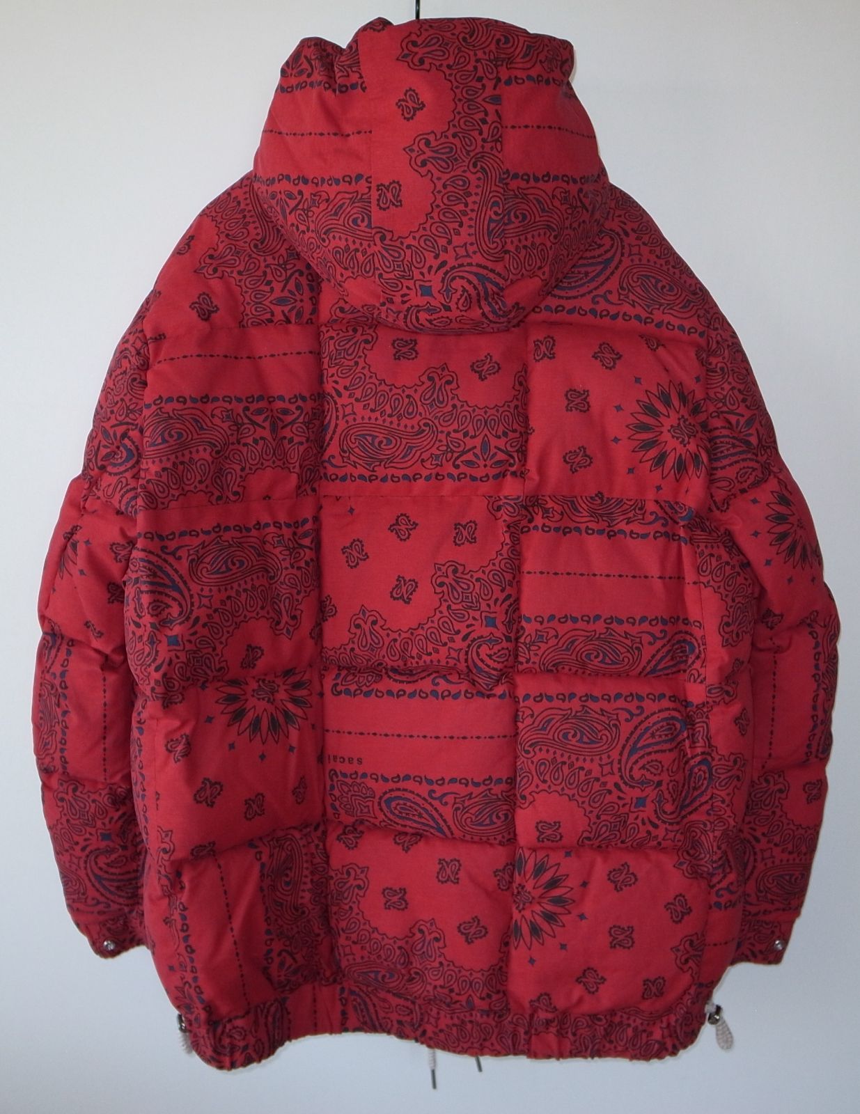 sacai bandama バンダナ 中綿 パデッド ダウン  red 2 sacai bandama Padded Blouson バンダナ 中綿 パデッドジャケット red