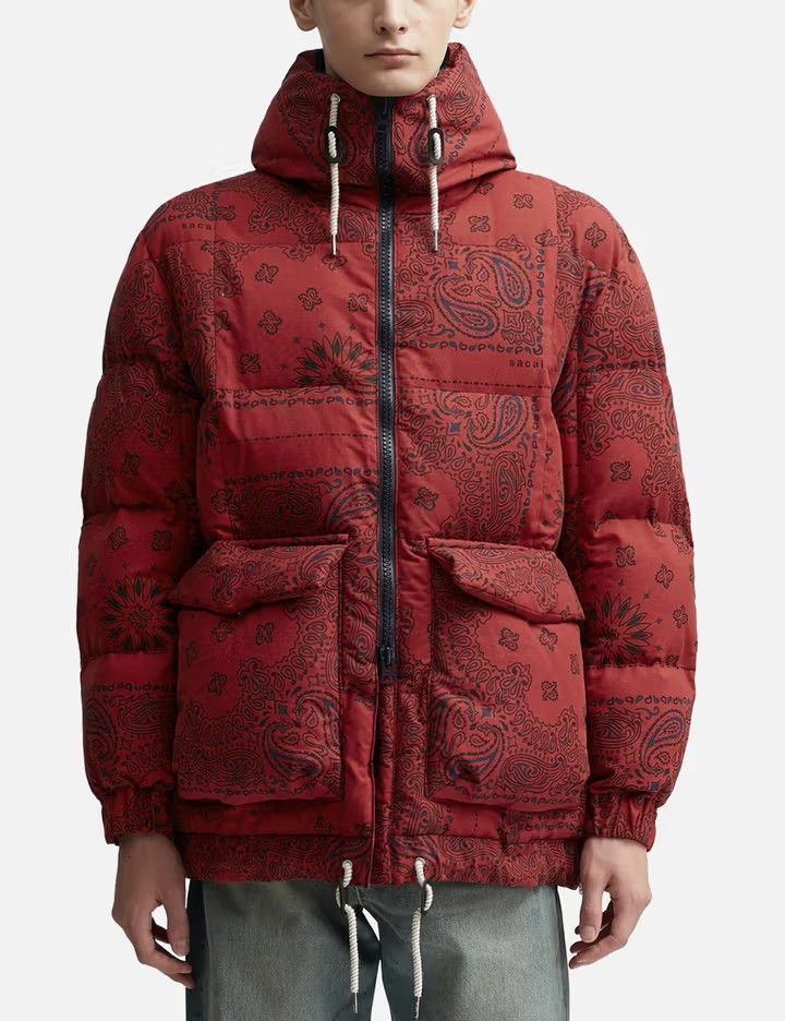 sacai bandama Padded Blouson バンダナ 中綿 パデッドジャケット red