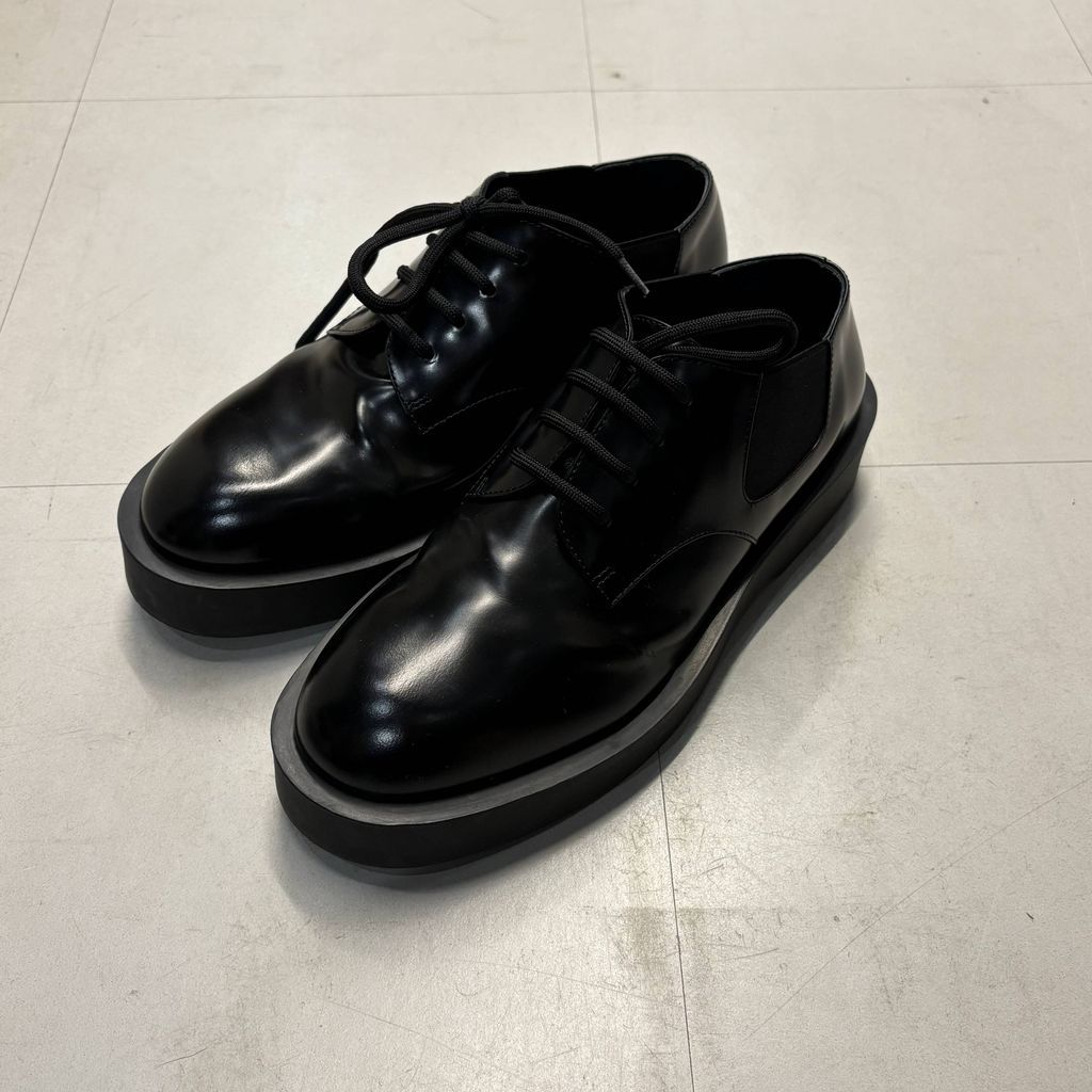 【新品未使用】JIL SANDER ブラックレザーシューズ Jil Sander レースアップ レザーシューズ | ブラック | FARFETCH JP