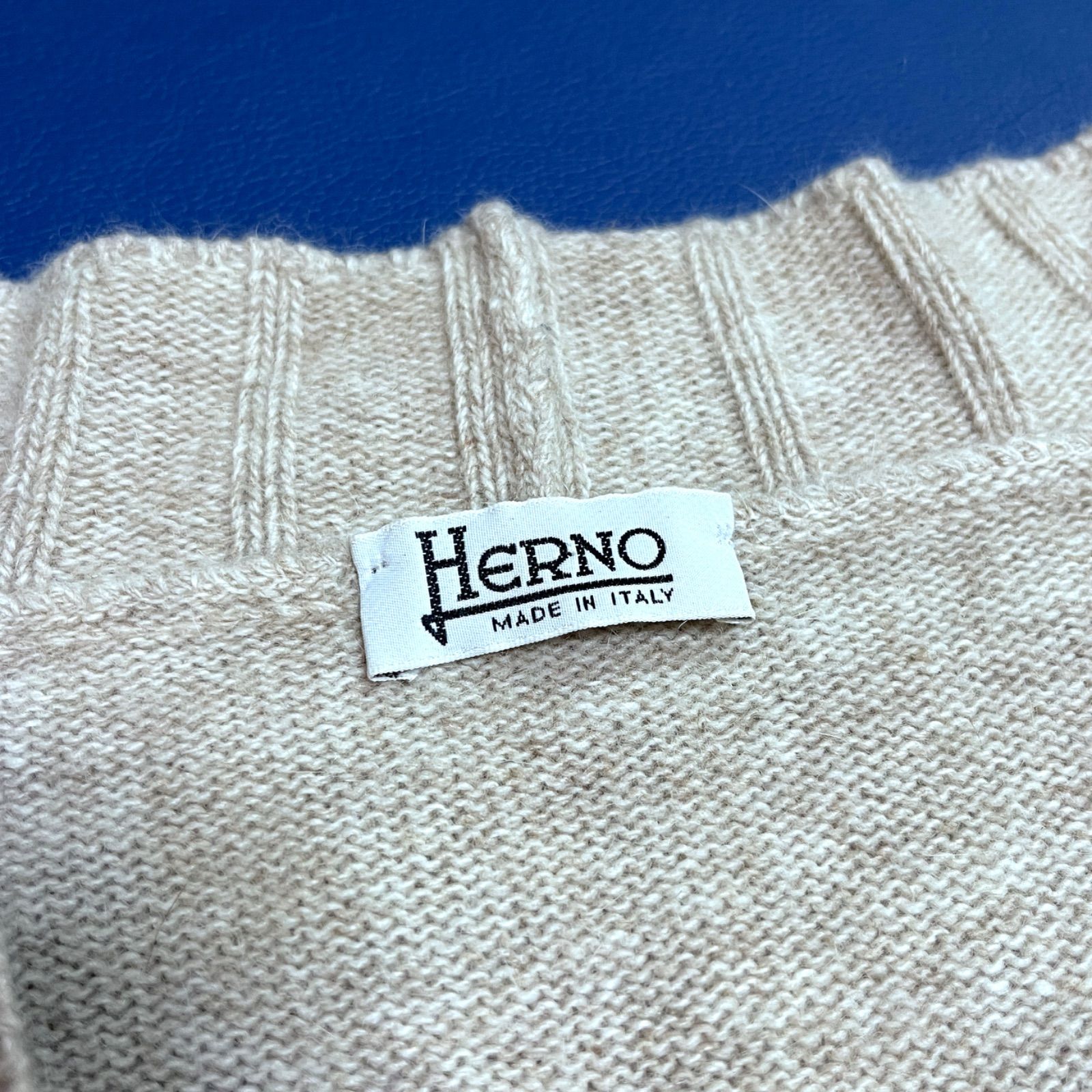 ck73 HERNO アンゴラ ウール Vネック カーディガン ノーカラー 長袖