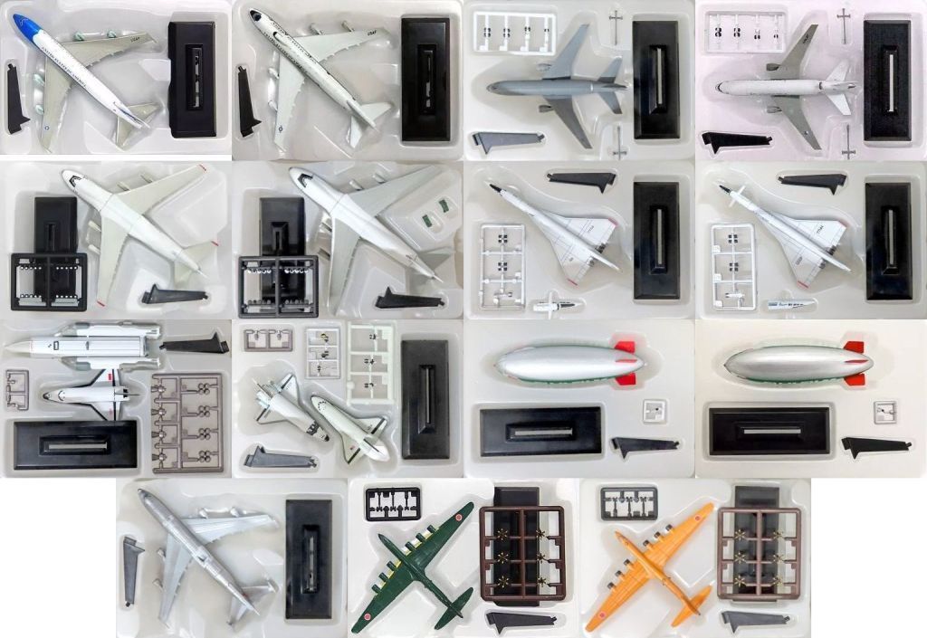 プラモデル 全15種セット 世界の翼 シリーズ02
