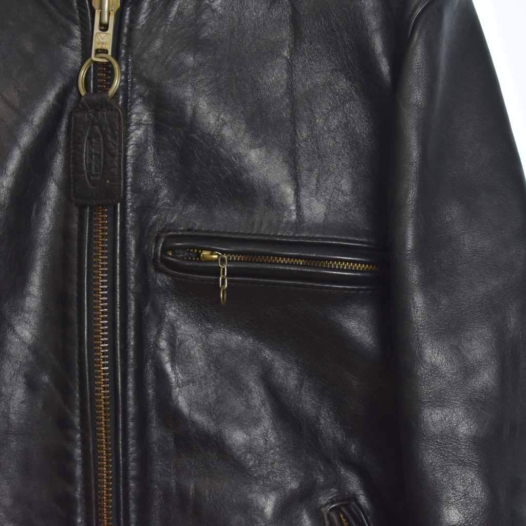 バンソン VANSON シングル ライダースジャケット レザージャケット 40