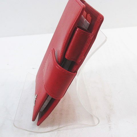 ヴィヴィアンウエストウッド Vivienne Westwood 手帳カバー ウォーターオーブ レッド 赤 6穴リング レザー