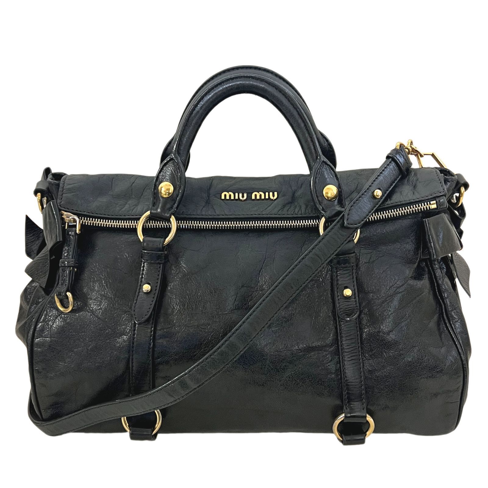 MIU MIU ミュウミュウ バッグ サイドリボン ラージ ハンド