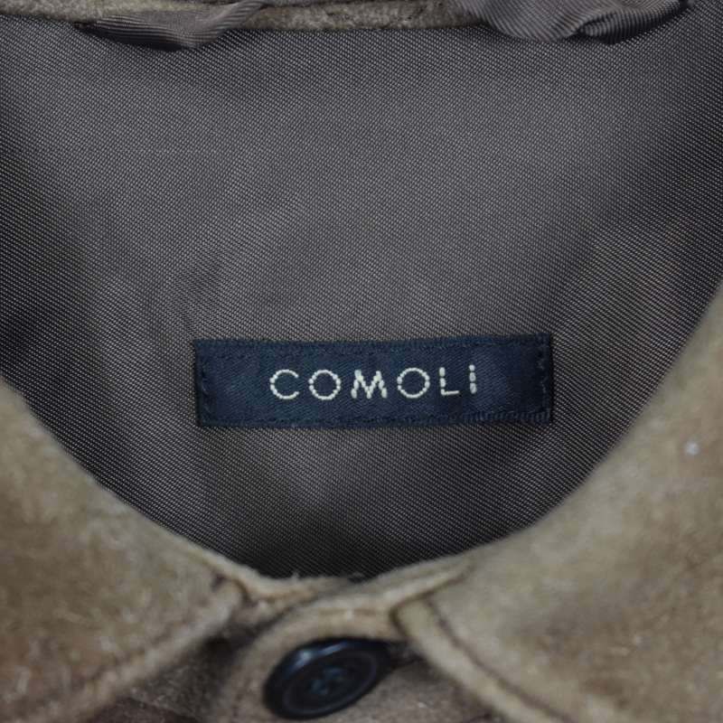 コモリ COMOLI 21AW スエードコモリシャツ 長袖 レザー 2 茶 ブラウン