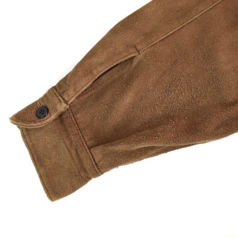コモリ COMOLI 21AW スエードコモリシャツ 長袖 レザー 2 茶 ブラウン