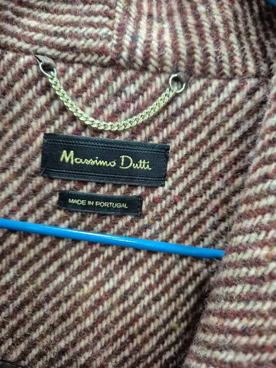 マッシモ ドゥッティ ブラウン ヘリンボーン ハーフ コート