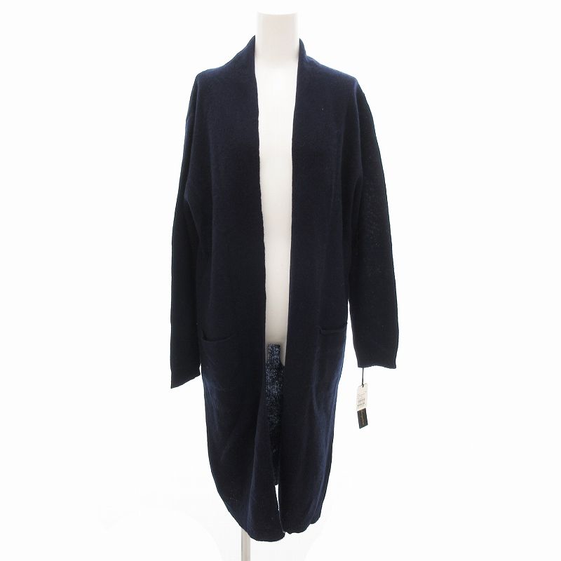 ラウンジドレス カーディガン ネイビー ゴールドボタンニットカーデ