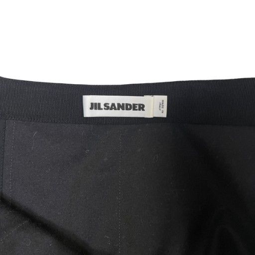 ジルサンダー JIL SANDER ウール タック プリーツ フレアスカート ひざ