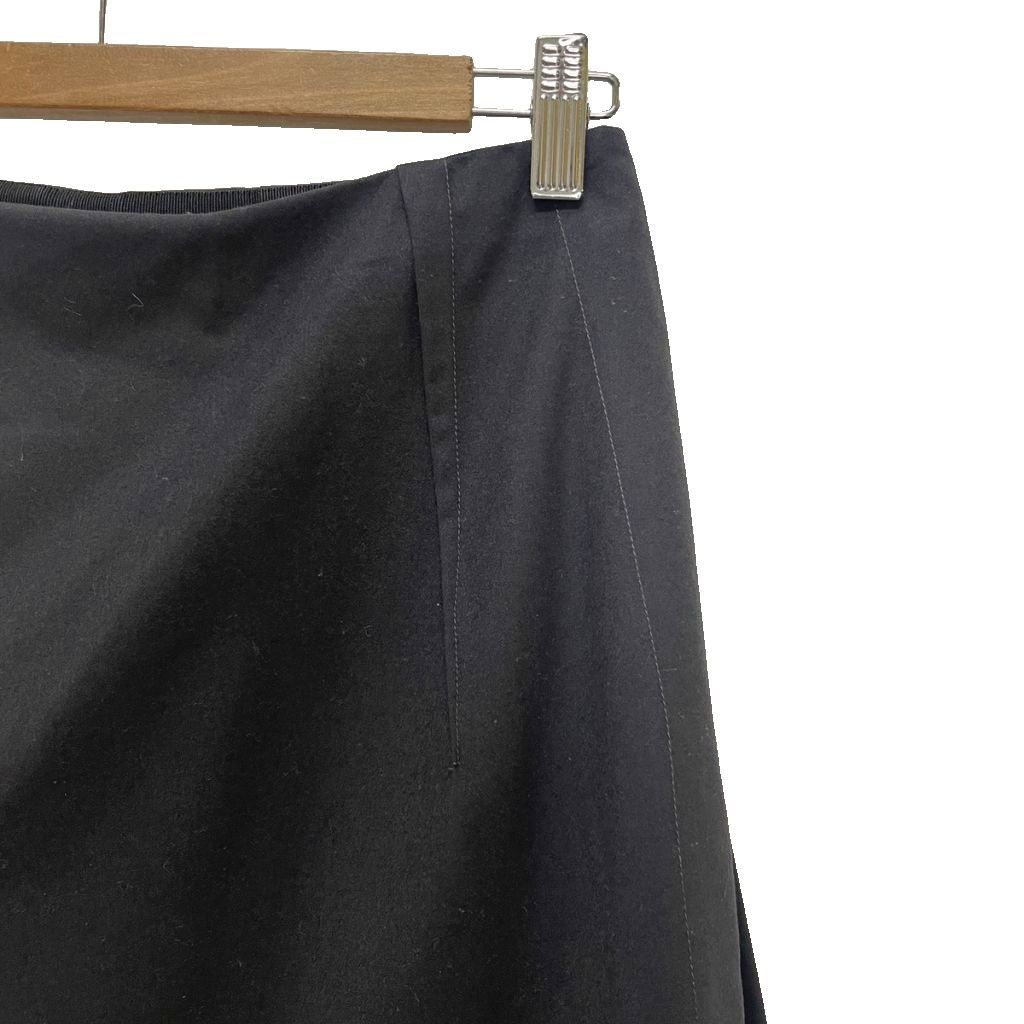 ジルサンダー JIL SANDER ウール タック プリーツ フレアスカート ひざ