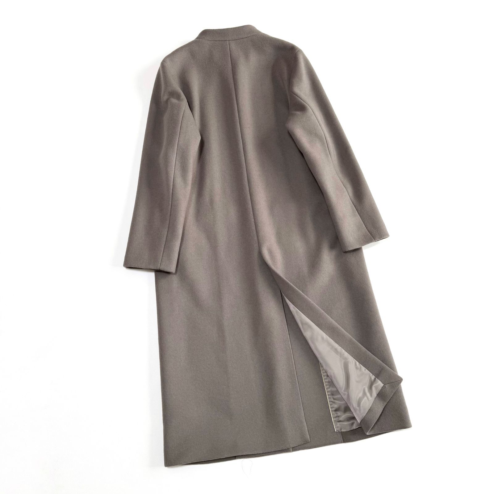 ◇美品◇ BEIGE, ベイジ PASSY ノーカラー ロングコート 4 きれいめ