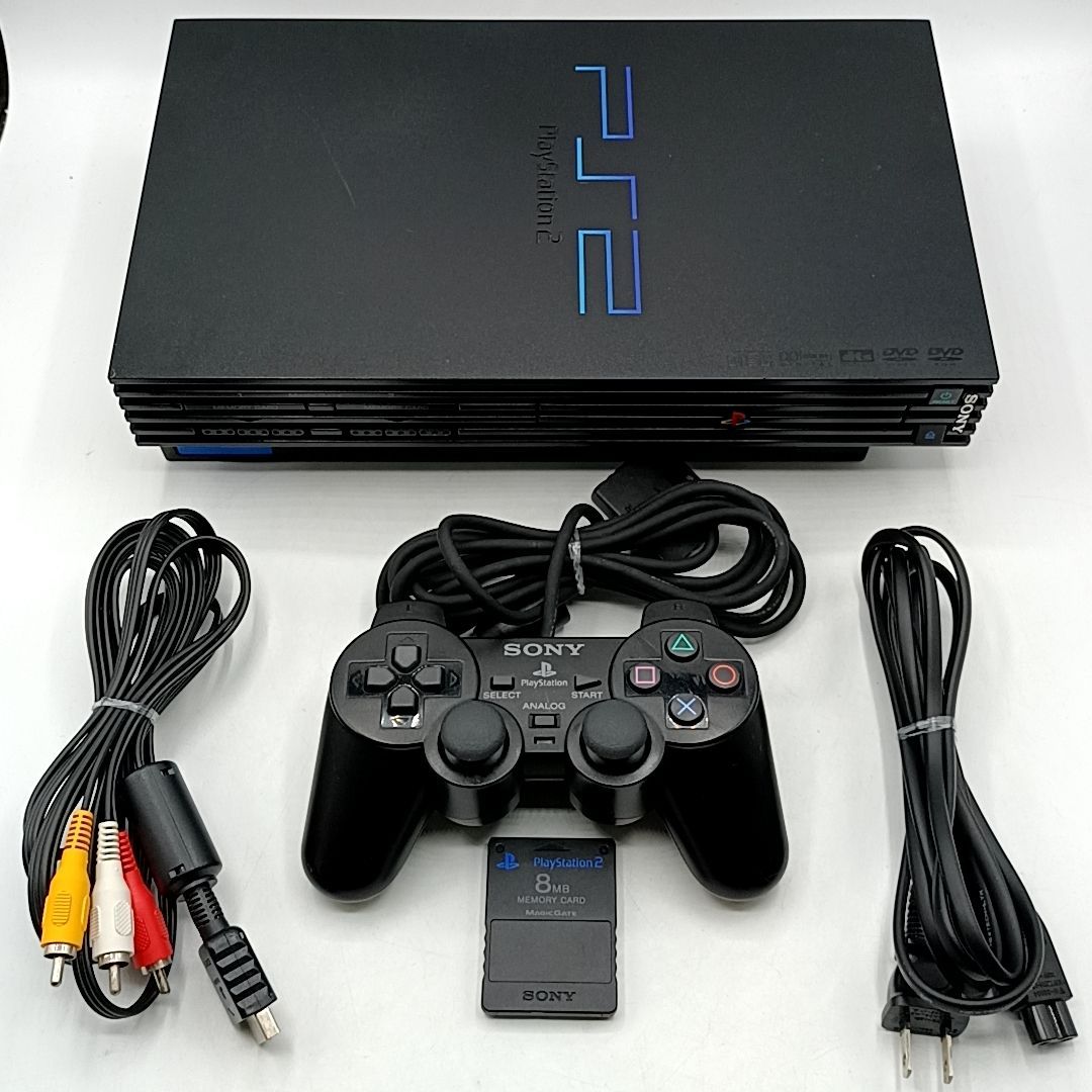 中古動作品】PS2 Playstation2 SCPH-39000 ブラック 本体一式セット