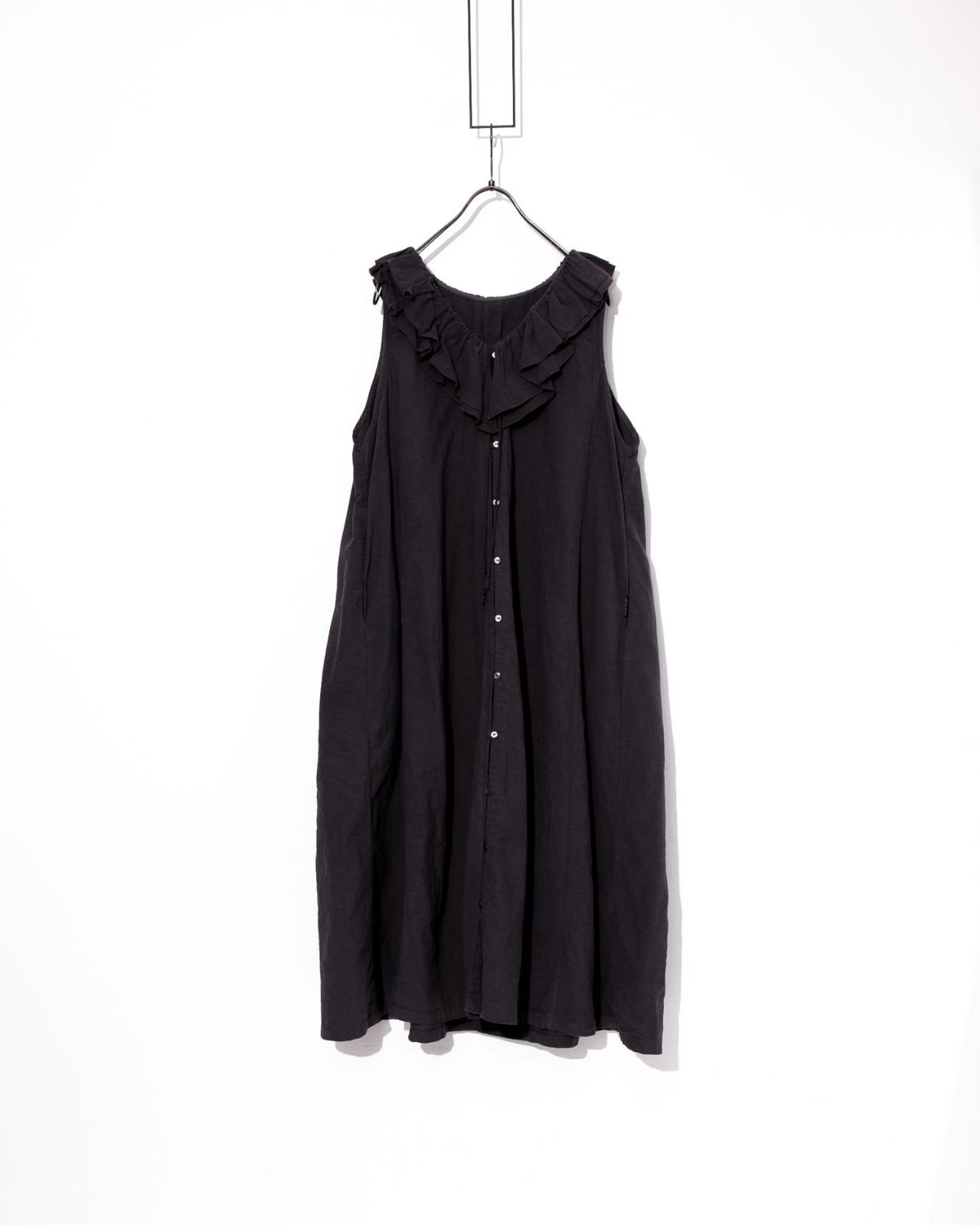 nest Robe ネストローブ 天然染めラッフルネックドレス - メルカリ