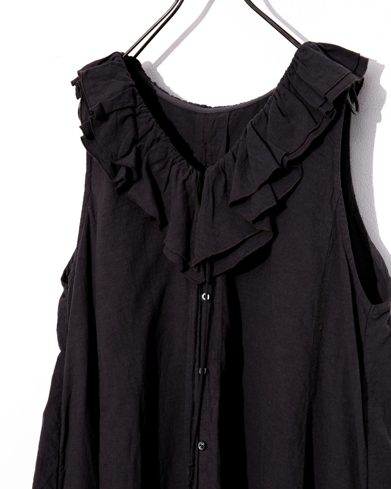 nest Robe ネストローブ 天然染めラッフルネックドレス - メルカリ