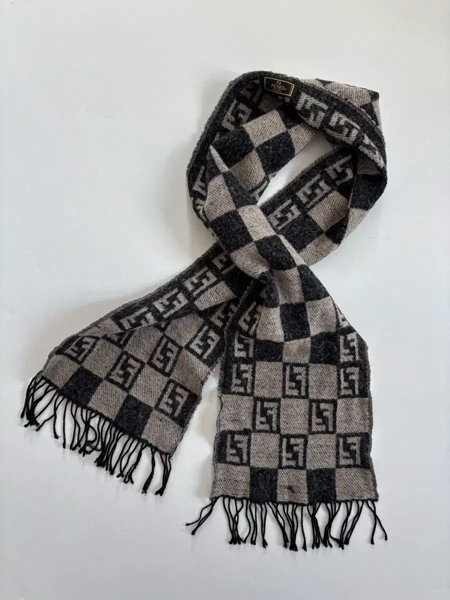 Fendi フェンディ 90s FF モノグラム チェッカーボード マフラー