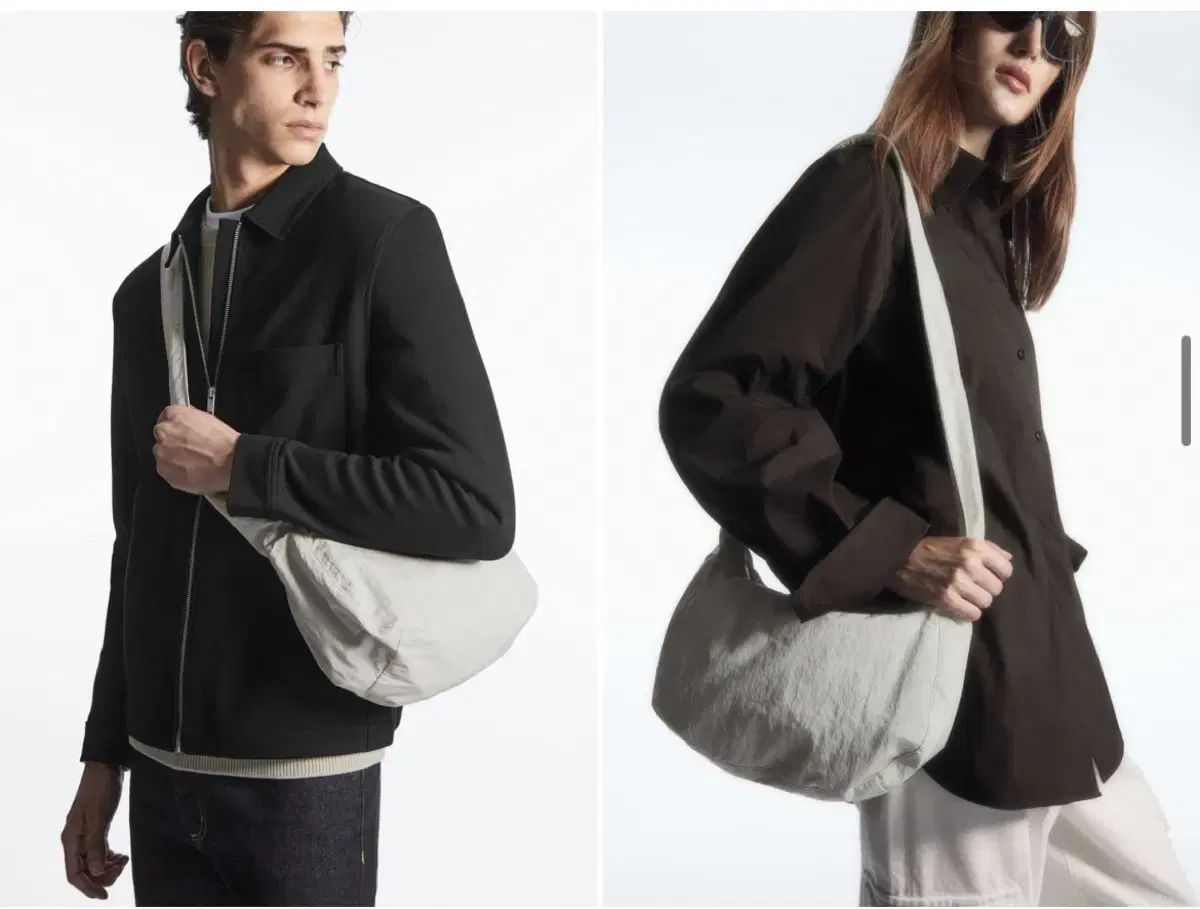 COS クロスボディーバッグ ナイロン サドルバッグ