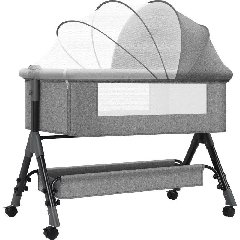 大好評 ベビーベッド 添い寝 ベビーサークル 持ち運び 折りたたみ 新生児 0 2歳 ゆりかご 蚊帳付き マットレス 出産祝い 赤ちゃん ベビー用寝具 取り外し