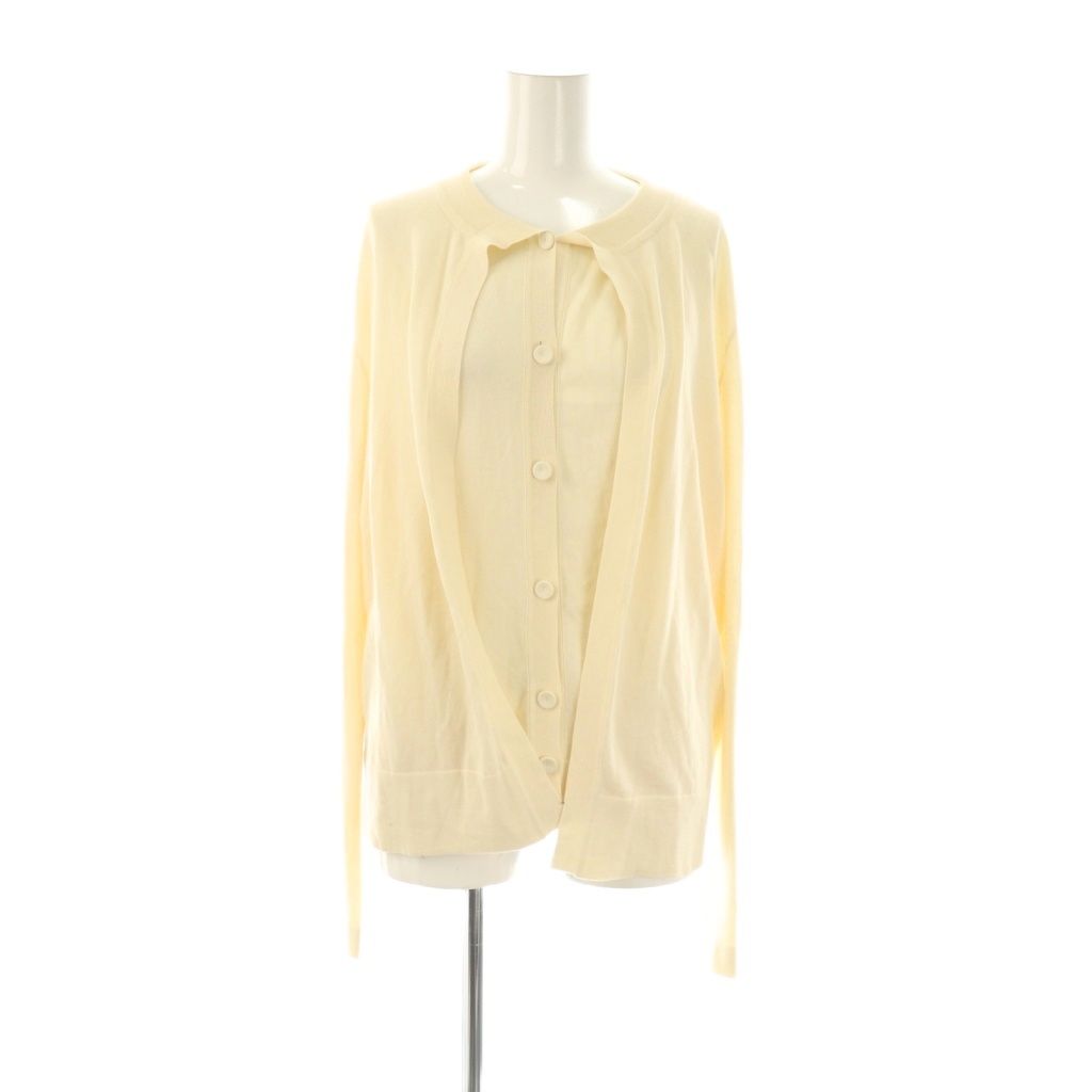 エルメス HERMES アンサンブル風 レイヤード ニット 38 ベージュ /AB ■OS