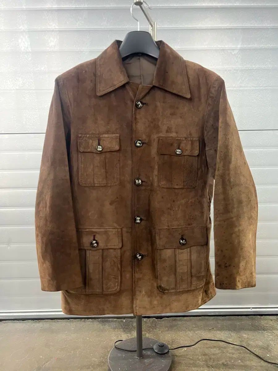 ヴィンテージ 茶色 スウェード ジャケット L - メルカリ
