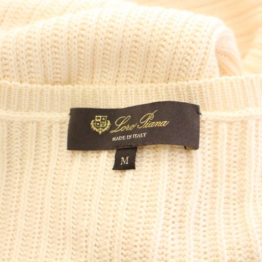  ロロピアーナ Loro Piana ニット チュニック 半袖 Uネック シルク M ベージュ BB 半袖 チュニック