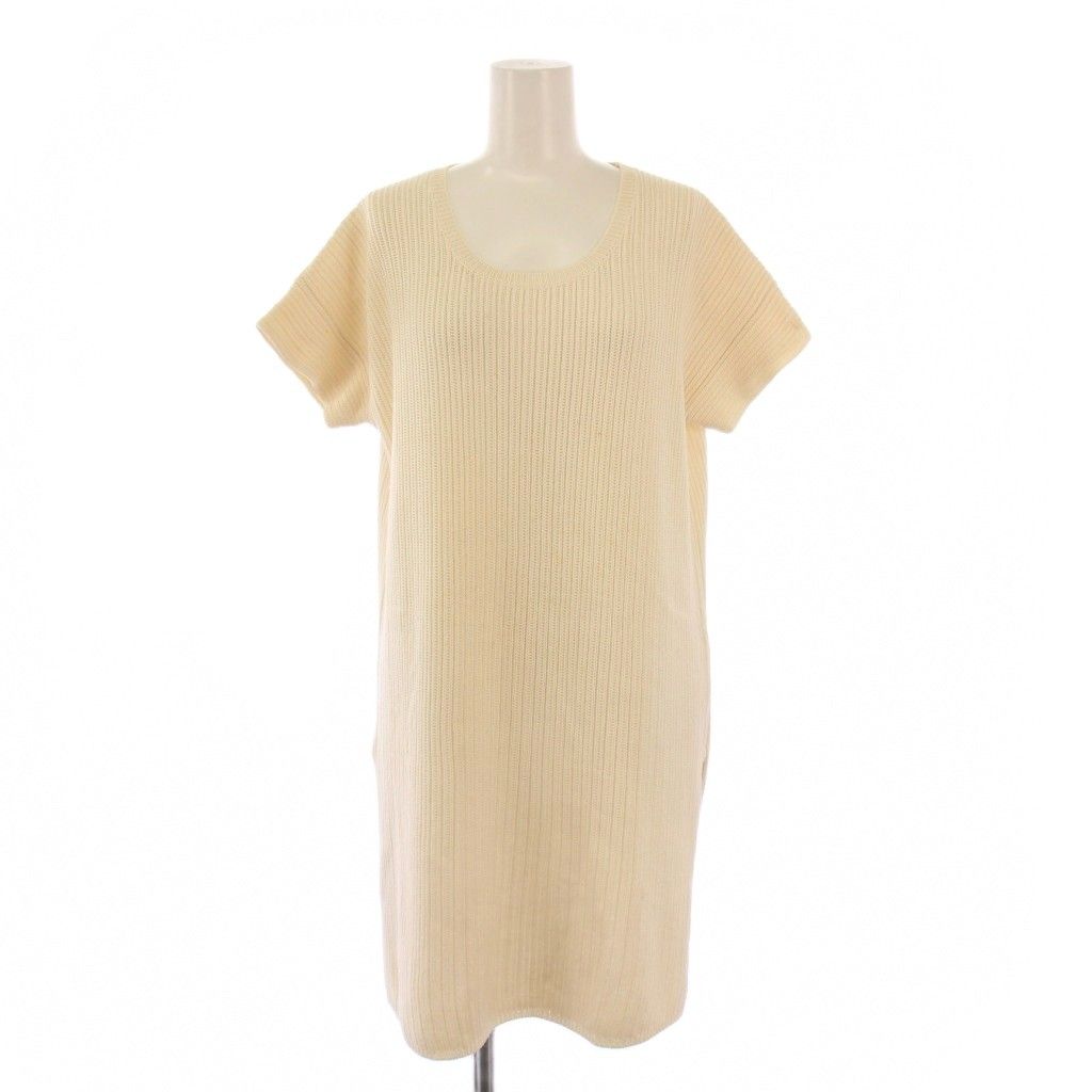 ロロピアーナ Loro Piana ニット チュニック 半袖 Uネック シルク M ベージュ BB