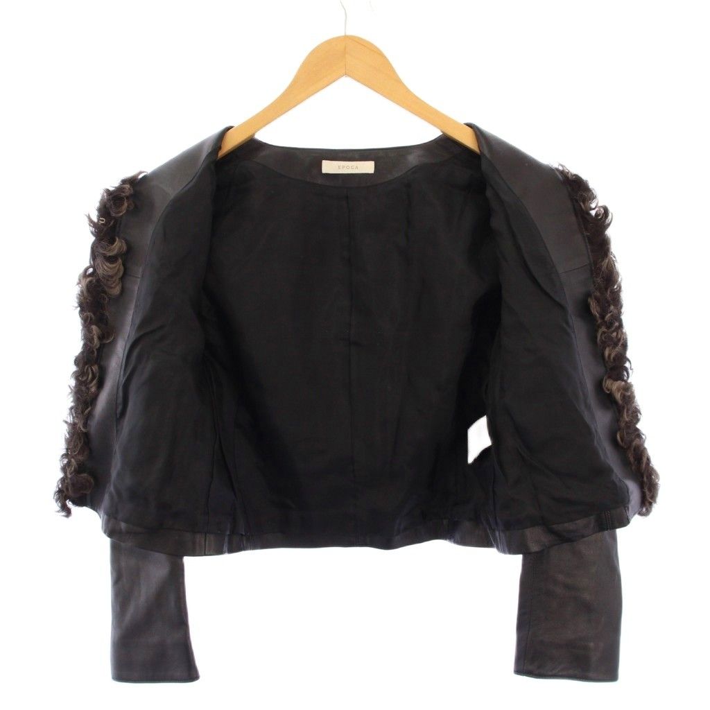エポカ EPOCA レザージャケット 革ジャン 羊革 ノーカラー アウター