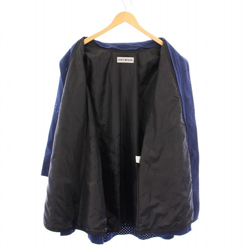 イッセイミヤケ ISSEY MIYAKE カットワークデザインコート ステン