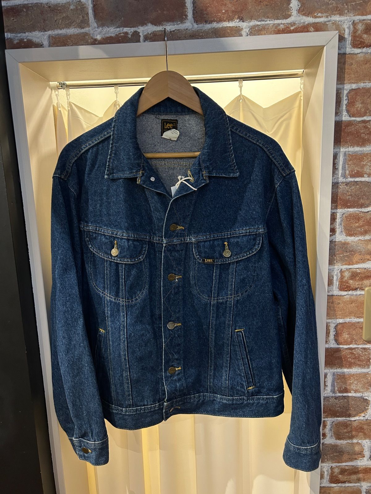 Lee リー インディゴ デニム ジャケット Gジャン Ｌ Lee リー Gジャン デニムジャケット インディゴ サイズL USA製 A-1548