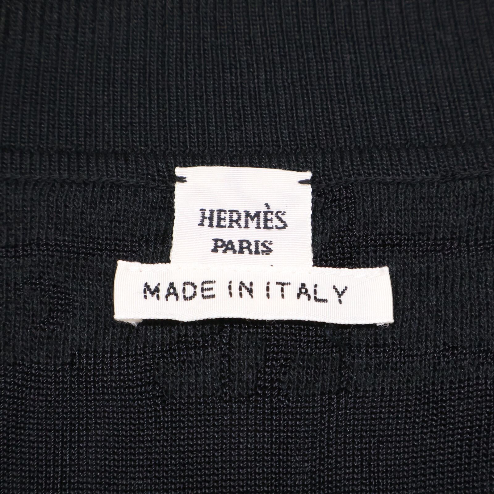 HERMES エルメス 国内正規 シルクコットン ノースリーブ ロング ジレ