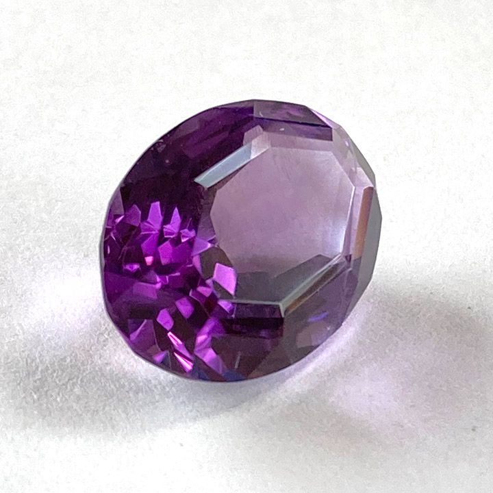 アメジスト 7.368ct ルース オーバルカット 楕円 紫水晶 ソーティング