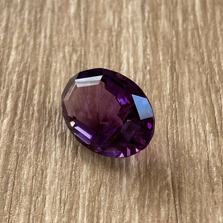 アメジスト 7.368ct ルース オーバルカット 楕円 紫水晶 ソーティング