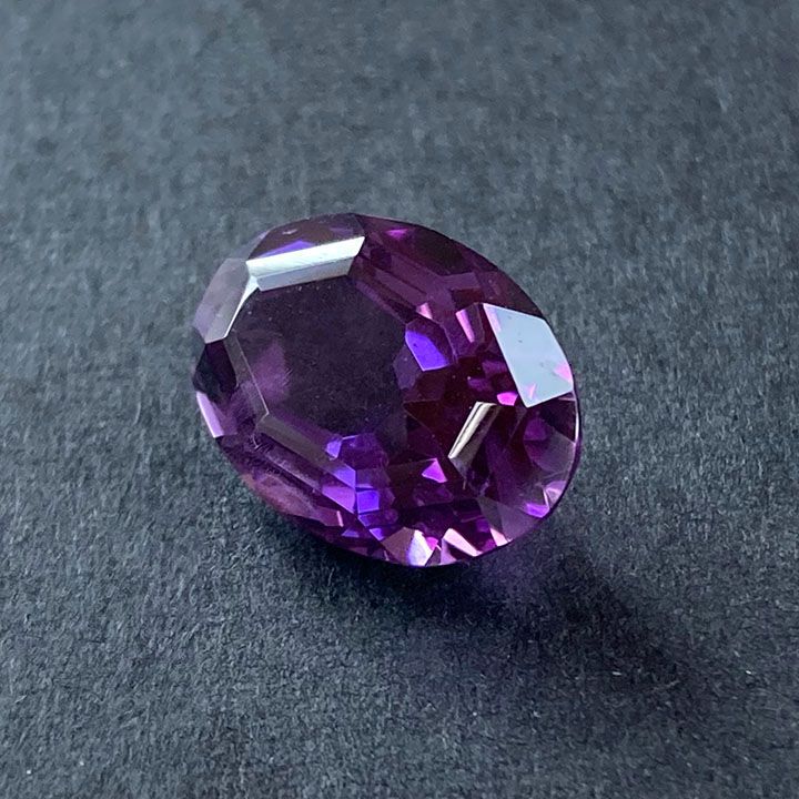 アメジスト 7.368ct ルース オーバルカット 楕円 紫水晶 ソーティング