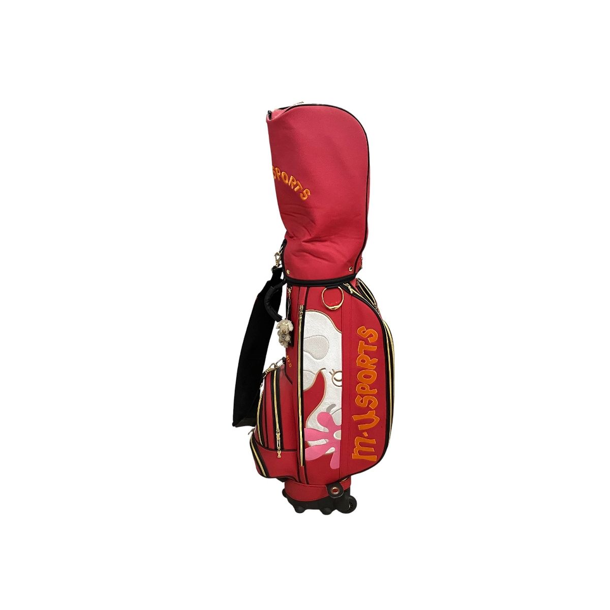 M・U SPORTS エムユースポーツ キャディバッグ キャスター付 赤 レッド
