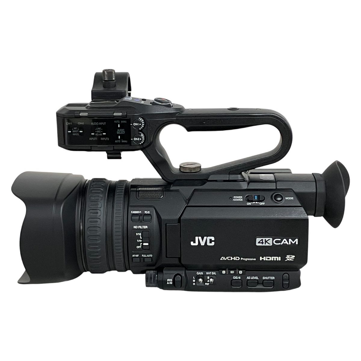 JVC GY-HM185 カメラレコーダー 4.6mm-56mm 1.2-3.5 ビデオカメラ 4K