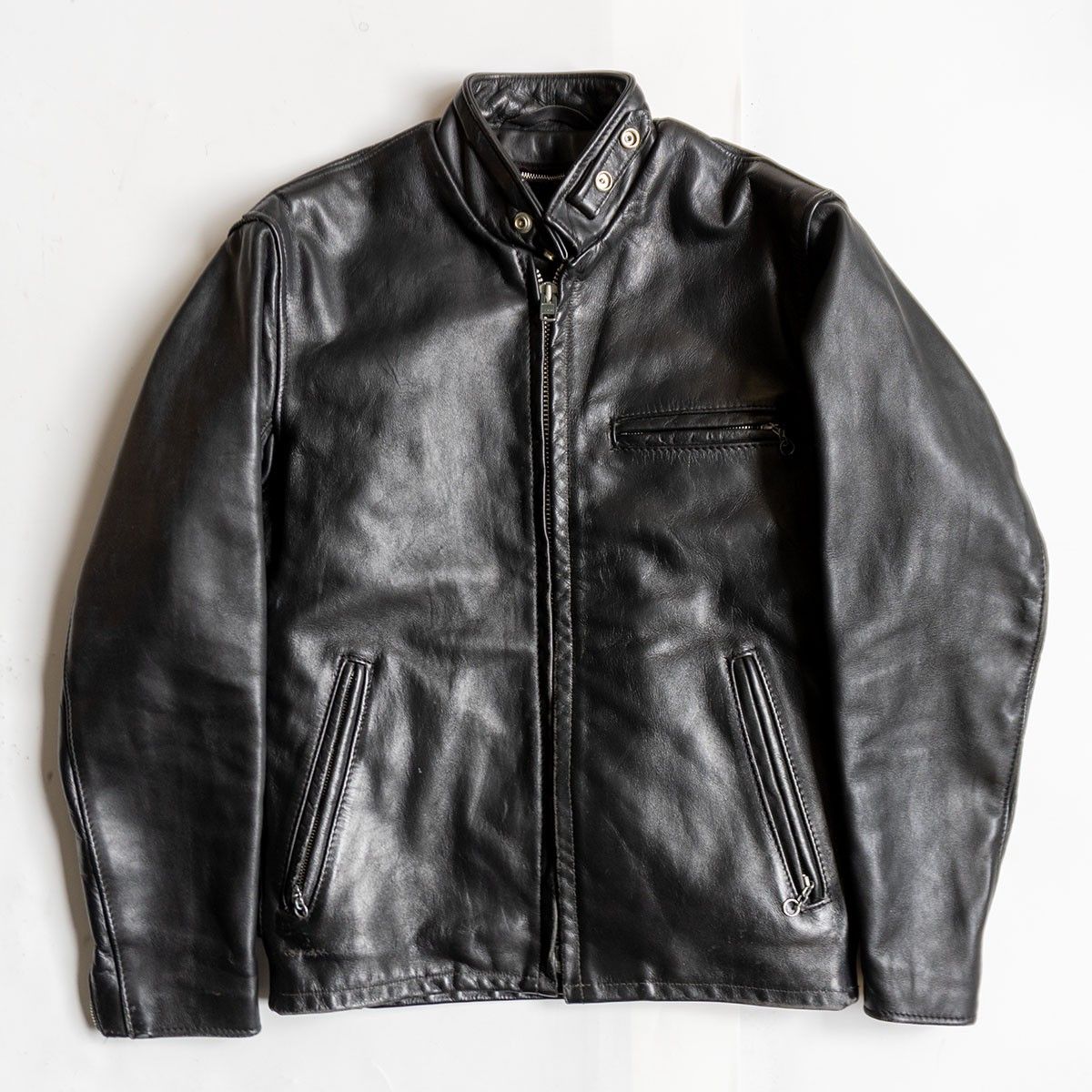 雰囲気抜群】SCHOTT【641/シングルライダースジャケット】36 ボア